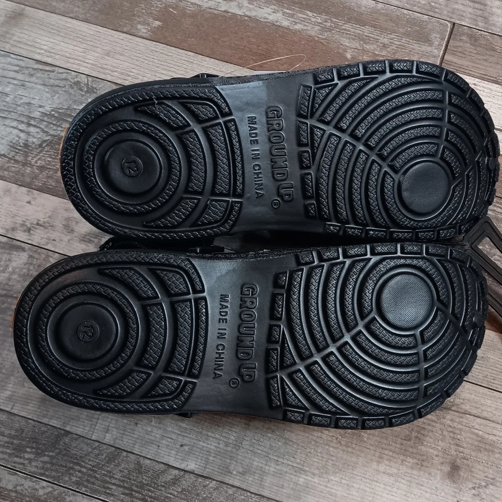 The Nightmare Before Christmas Men's Black Skull Slip On Clog Sandals Size 12